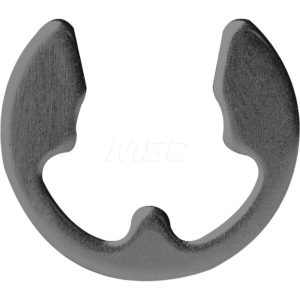 ROTOR CLIP External E Style Retaining Ring: 2.3 mm Groove Dia, 3 to 4 mm Shaft Dia, 1060-1090 Spring Steel, Phosphate Finish DE-2.3ST PDB100
