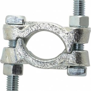 DIXON VALVE & COUPLING Double Bolt Clamp: Plated Iron J49