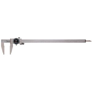 FOWLER Dial Caliper: 18", 0.001000" Graduation, 0.1" per Revolution, +/-0.0030" Accuracy, Stainless Steel Jaws 52-008-018-0