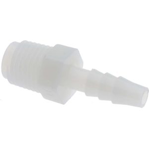 NEWAGE INDUSTRIES Barbed Tube Connector: 1/4" Barbs, 1/4" NPT 5000205