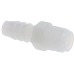 NEWAGE INDUSTRIES Barbed Tube Connector: 3/8" Barbs, 1/4" NPT 5000275