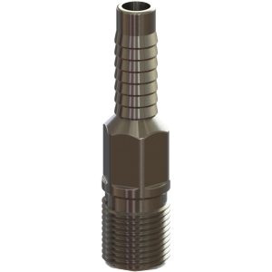 CAMPBELL FITTINGS 1/2" Pipe ID, Threaded Combination Nipple for Hoses HAPS-2