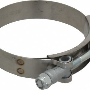 CAMPBELL FITTINGS T-Bolt Band Clamp: 3.27 to 3.56" Hose, 3/4" Wide, Stainless Steel 30050-0350-051