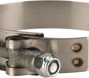 CAMPBELL FITTINGS T-Bolt Band Clamp: 3.39 to 3.68" Hose, 3/4" Wide, Stainless Steel 30050-0362-051