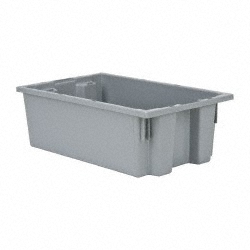 QUANTUM STORAGE Polyethylene Storage Tote: 75 lb Capacity SNT180GYCS