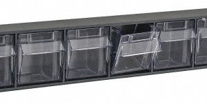 QUANTUM STORAGE 9 Compartment Gray Small Parts Tip Out Stacking Bin Organizer QTB309GY