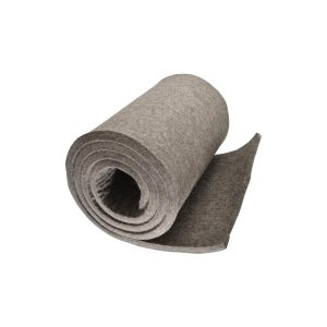 BUFFALO FELT PRODUCTS CORP. 12" Long,72" Wide, 1/2" Thick, Gray Pressed Wool Felt Sheet F-7 1/2"X1'