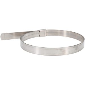 IDEAL TRIDON Band Clamp: Preformed Center Punch Type Clamps, 5/8" Wide, 0.025" Thick, 201 Stainless Steel HBCP20S
