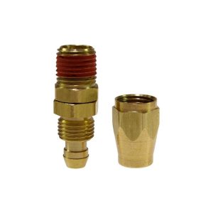 COILHOSE PNEUMATICS 3/8 NPT, Brass Reusable Hose Male Swivel Fitting PSM0506