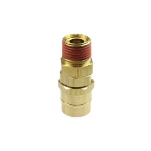 COILHOSE PNEUMATICS 1/2 NPT, Brass Reusable Hose Male Swivel Fitting PSM0808