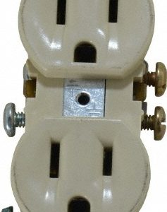 PASS & SEYMOUR Straight Blade Duplex Receptacle: NEMA 5-15R, 15 Amps, Self-Grounding 3232I