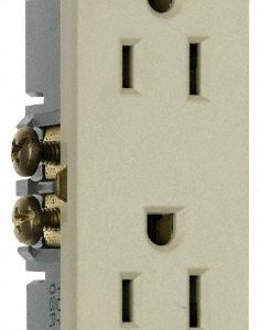 PASS & SEYMOUR Straight Blade Duplex Receptacle: NEMA 5-15R, 15 Amps, Self-Grounding 885W