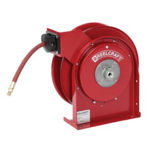 REELCRAFT Hose Reel with Hose: 1/4" ID Hose x 35', Spring Retractable 4435 OLP