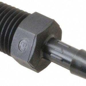 ELDON JAMES CORPORATION Barbed Tube Adapter: Single Barb, 1/4" Barb, 1/4" NPT A4-4BN