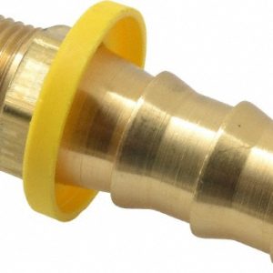 DIXON VALVE & COUPLING Barbed Push-On Hose Male Connector: 3/8" NPTF, Brass, 5/8" Barb 2721006C