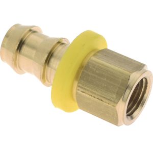 DIXON VALVE & COUPLING Barbed Push-On Hose Female Connector: 1/4" NPTF, Brass, 1/2" Barb 2740804C