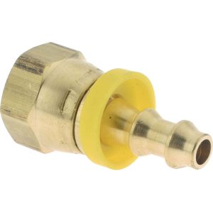 DIXON VALVE & COUPLING Barbed Push-On Hose Female Connector: 1/4" NPSM, Brass, 1/4" Barb 2780404C