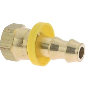 DIXON VALVE & COUPLING Barbed Push-On Hose Female Connector: 1/4" NPSM, Brass, 3/8" Barb 2780604C
