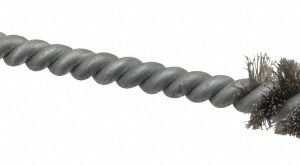 SCHAEFER BRUSH 1/4 Inch Inside Diameter, 7/16 Inch Actual Brush Diameter, Carbon Steel, Power Fitting and Cleaning Brush 08544-12