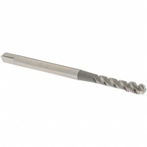 OSG M3x0.50 Metric, 3 Flute, 50&deg; Helix, Semi-Bottoming Chamfer, Bright Finish, High Speed Steel Spiral Flute STI Tap 10900300