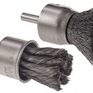 CGW ABRASIVES End Brushes: 1" Dia, Steel, Knotted Wire 60578