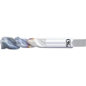 OSG Spiral Flute Tap: M8x1.25 Metric, 3 Flutes, Semi-Bottoming, 6H Class of Fit, Powdered Metal, V Coated 1654000608