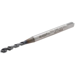 OSG #2-56 UNC, 2 Flute, 50&deg; Helix, Semi-Bottoming Chamfer, V Finish, High Speed Steel Spiral Flute STI Tap 1303900108