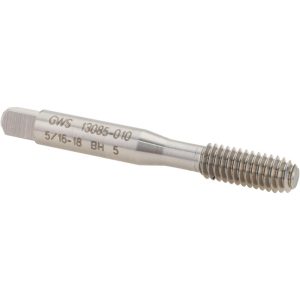 BALAX Thread Forming Tap: 5/16-18 UNC, 3B Class of Fit, Bottoming Chamfer, High-Speed Steel, Bright/Uncoated Finish 13085-010