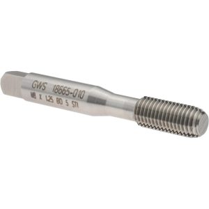 BALAX Thread Forming STI Tap: M8 x 1.25 Metric Coarse, D5, Bottoming, Bright Finish, High Speed Steel 18665-010
