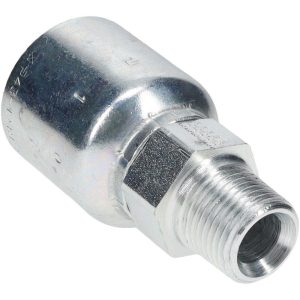 PARKER Hydraulic Hose Male Rigid Fitting: 0.7500" Hose ID, Hose Size 12, 1/2-14 Thread, 7,500 psi 10143-8-12