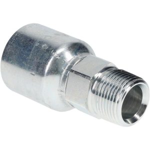 PARKER Hydraulic Hose Male Rigid Fitting: 0.75" ID, 12 mm, 3/4-14, 7,500 psi 10143-12-12