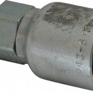 PARKER Hydraulic Hose Male Rigid Fitting: 0.3750" Hose ID, Hose Size 6, 9/16-18 Thread 10343-6-6