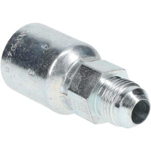 PARKER Hydraulic Hose Male Rigid Fitting: 0.5" ID, 8 mm, 3/4-16 10343-8-8