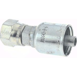 PARKER Hydraulic Hose Female JIC 37 &deg; Swivel Fitting: 0.375" ID, 6 mm, 1/2" 10643-8-6