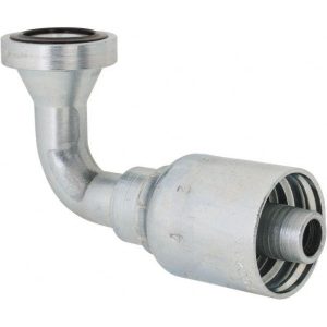 PARKER Hydraulic Hose SAE Code 61 Flange Head Elbow: 0.75" ID, 12 mm, 3/4" 11943-12-12