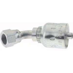 PARKER Hydraulic Hose 90 deg Elbow: 0.2500" Hose ID, Hose Size 4, 1/4" Thread 13743-4-4