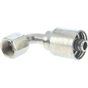 PARKER Hydraulic Hose Short Drop Female JIC Swivel 90 &deg; Elbow: 0.5" ID, 8 mm, 3/4-16 13943-8-8