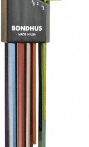 BONDHUS 9 Piece L-Key Ball End Hex Key Set 69699