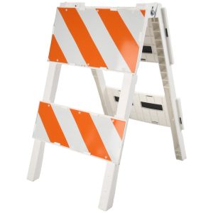 PRO-SAFE 24 Inch Wide x 45-1/2 Inch High, Reflective, Plastic Type II Barricade 97-01-003-01