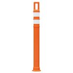 PRO-SAFE 47.6" High, 6" Wide Reflective Delineator Post-Polyethylene, 1.7 lb, Orange 7342-LD-O-3-HIP-WW