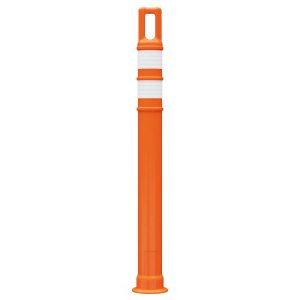 PRO-SAFE 47.6" High, 6" Wide Reflective Delineator Post-Polyethylene, 1.7 lb, Orange 7342-LD-O-3-HIP-WW