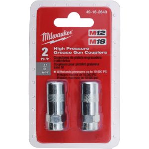 MILWAUKEE TOOL Grease Gun Standard Coupler: 1/8" NPT, 10,000 Operating psi 49-16-2649