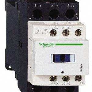 SCHNEIDER ELECTRIC IEC Contactor: 3 Poles, NC & NO LC1D25BD