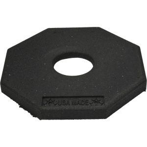 PRO-SAFE 15-1/2" Wide, 1.1" High, 15-1/2" Long Rubber Delineator Base 7200-RB-10