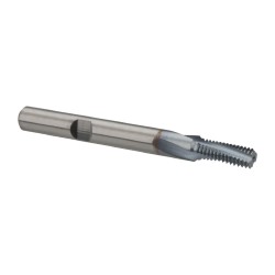 EMUGE Helical Flute Thread Mill: 1/4-28, Internal, 3 Flute, 1/4" Shank Dia, Solid Carbide GFR35106.5043