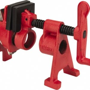 BESSEY 3/4" Pipe, 1-11/16" Throat Depth, 1-11/16" Clamp Face, H Style Pipe Clamp BPC-H34