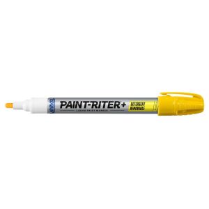 MARKAL Liquid Paint Marker: Yellow, Alcohol Base, Bullet Tip 97011