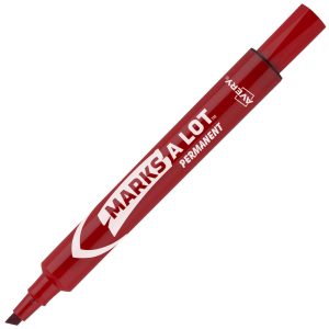 AVERY Permanent Marker: Red, AP Non-Toxic, Fade Resistant & Water-Resistant, Chisel Tip 08887