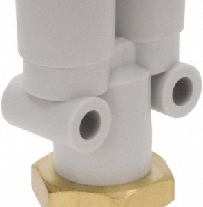 SMC PNEUMATICS Push-to-Connect Push-to-Connect Fitting: Y Connector, BSPT, 8.00 mm OD KQ2U08-02AS