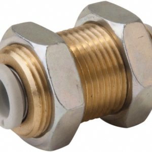 SMC PNEUMATICS Push-to-Connect Push-to-Connect Fitting: Bulkhead Union, M22x1 Thread, UNF, 12.00 mm OD KQ2E12-00A